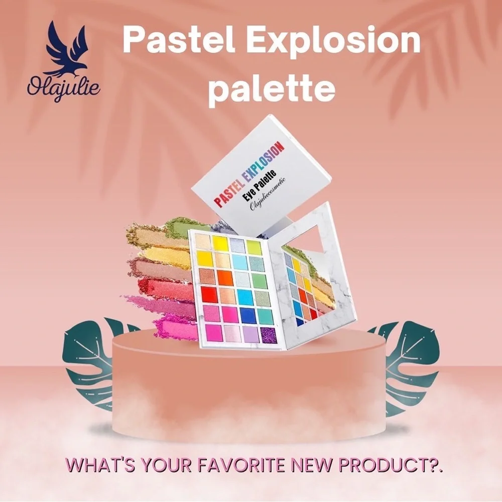 Pastel Explosion Eyeshadow Palette - Multi Pastel Shades